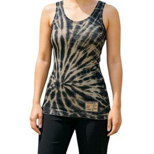 True Religion Size XS Vintage Ribbed Tie Dye Tank Top Navy/Blk/Beige Y2K